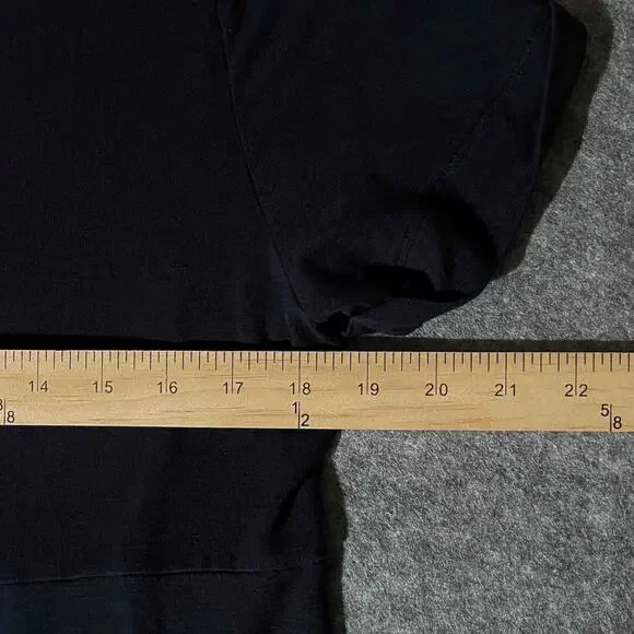 J Jill Women's Scoop-Neck Stretch Cuffed Sleeve Knit Tee Dress Navy Blue Size MP - Picture 9 of 10